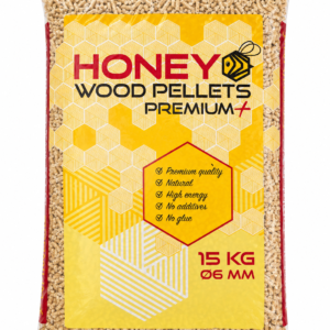 Honey Premium 6 mm medienos granulės 15 kg pakuotė